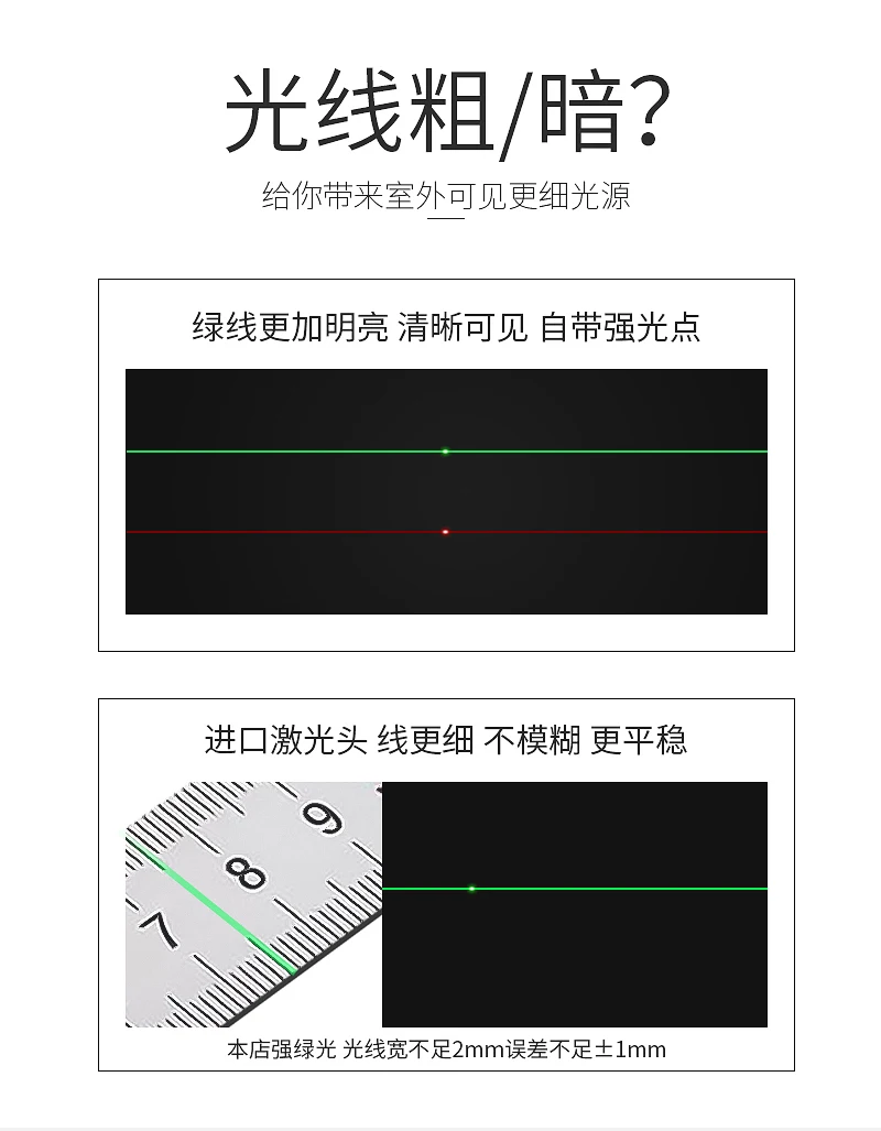 Muli Green Light 3D12 линия уровня Тротуарная Плитка заземления инструмент Декор измерения горизонтальной линии Высота 7 мм Дистанционное управление