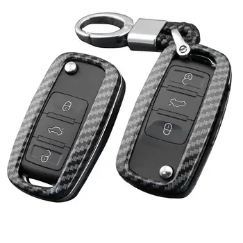

Car Key Chain Key Case Fob Bag Holder ABS Hard Shell Cover Parts Fit For 2009-2012 VW Golf MK6 Tiguan Scirocco