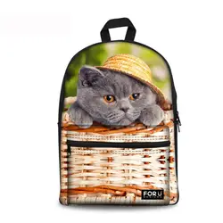 NoisyDesigns мальчики девочки Школа рюкзак прекрасный милый кот печати обратно в школу мешок для подростков студент сумка Популярные Стиль