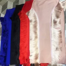 14 цветов Высокое качество плотный розовый зеленый черный вискоза по колено бандажная юбка для ночного клуба Юбка для вечерние