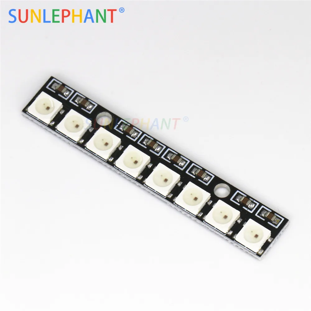 

8 channel WS2812 5050 RGB LED lights built-in full color-driven development board