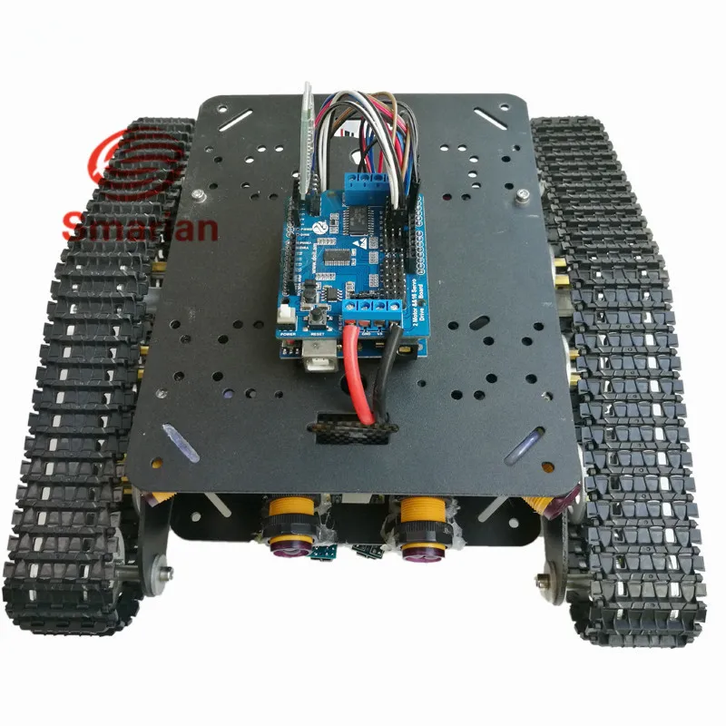Smarian TSD300 Arduino Bluetooth/WiFi управление гусеничный Танк шасси автомобиля с отслеживанием и предотвращением препятствий RC пульт дистанционного управления