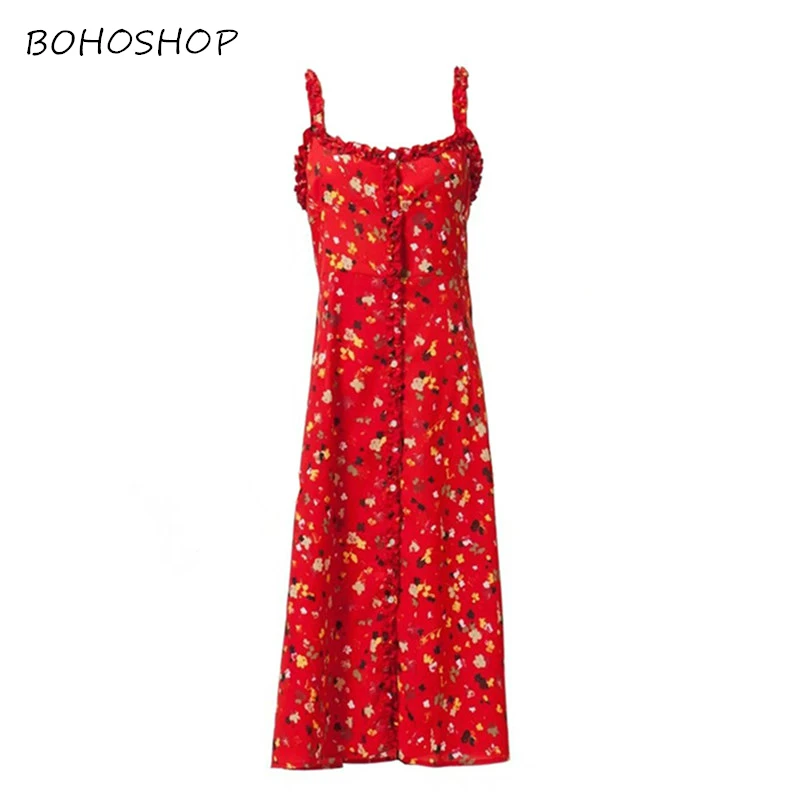 

Boho chic vestidos floral print sleeveless beach long strap dress women tropical dress Ladies Summer long dress