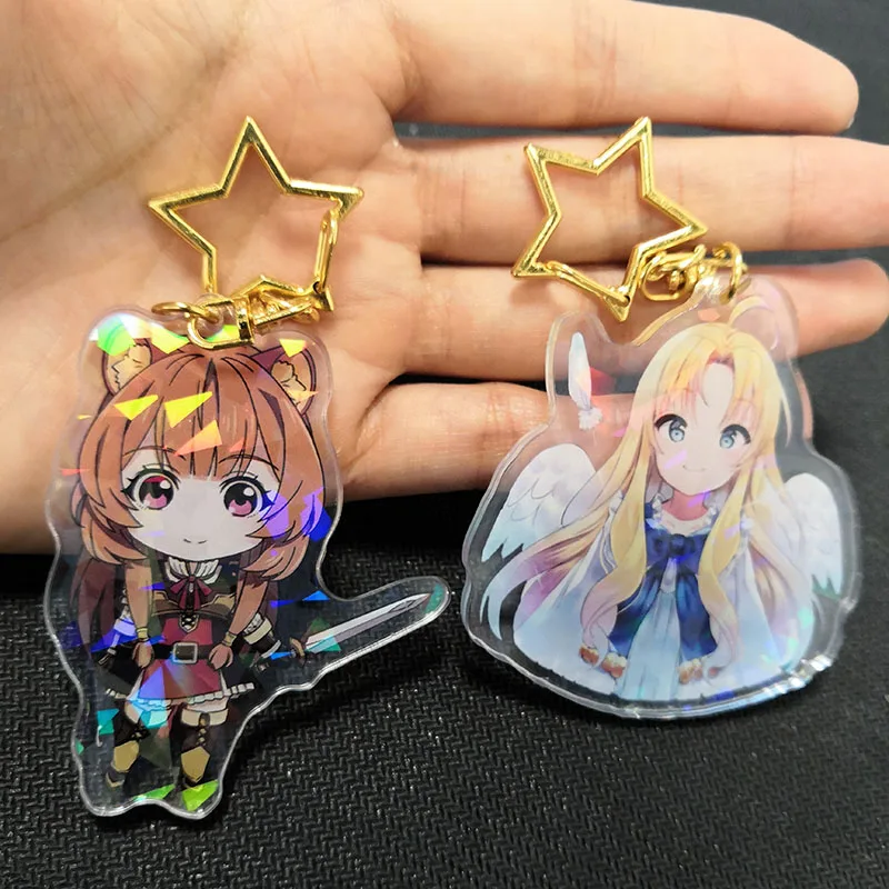 

Anime The Rising of the Shield Hero Naofumi Iwatani Raphtalia Filo Cosplay Acrylic Keychain Beautiful Keyring Pendant Xmas Gift