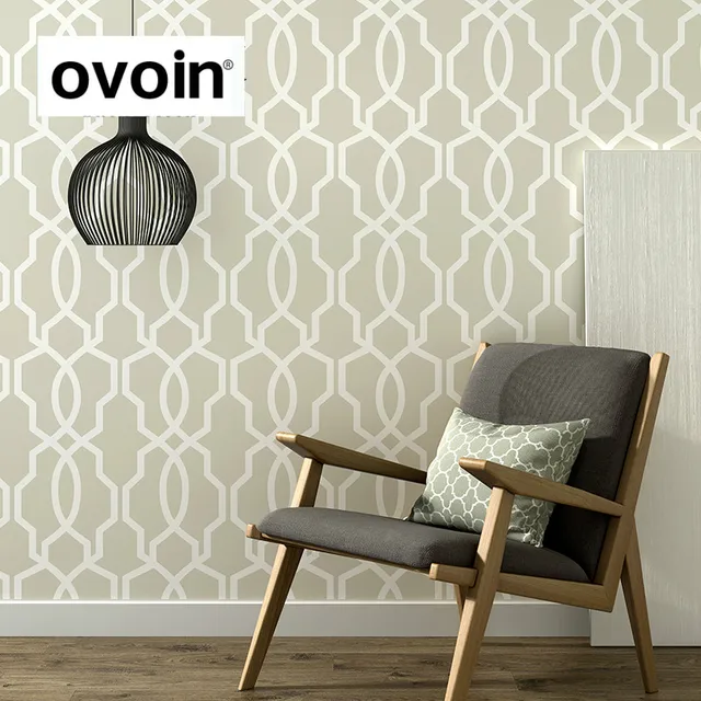 Designer Hourglass Lattice Trellis Geometric Wallpaper