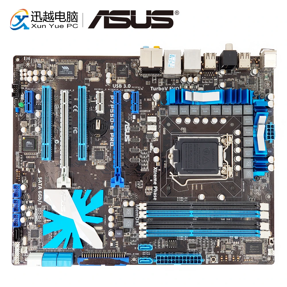 

Asus P7P55D-E Pro Desktop Motherboard P55 LGA 1156 Support X3440 DDR3 16G SATA3 USB3.0 ATX
