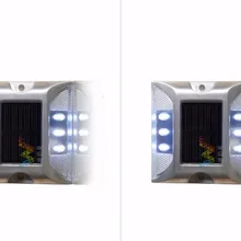 2X Солнечный СВЕТОДИОДНЫЙ дорожный отражатель Белый Дорожный мигающий свет один пакет