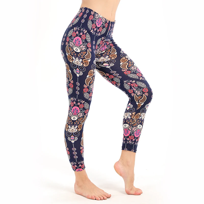 High Waist Slim Fitness Leggings Women Black Letter Print