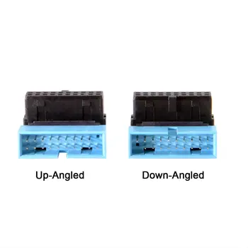 

USB 3.0 20pin Male to Female Extension Adapter Up Down Angled 90 Degree for Motherboard Mainboard