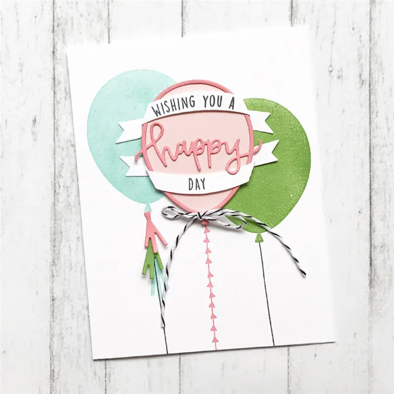 

Naifumodo Balloon Metal Cutting Dies and Stamp Scrapbooking New 2019 Banner Craft Dies Card Making Letter Die Cuts Embossing