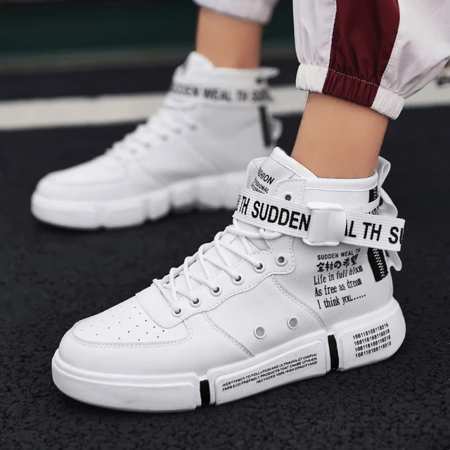 Leader Show Men's Fashion Casual Shoes High Top Sneaker 2019 Spring New Men Shoes High Quality ...