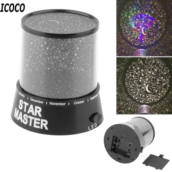 

ICOCO Romantic Amazing Cosmos Moon Colorful Master Star Sky Universal Night Light Projector Lamp Bedroom Decor Gift For Children