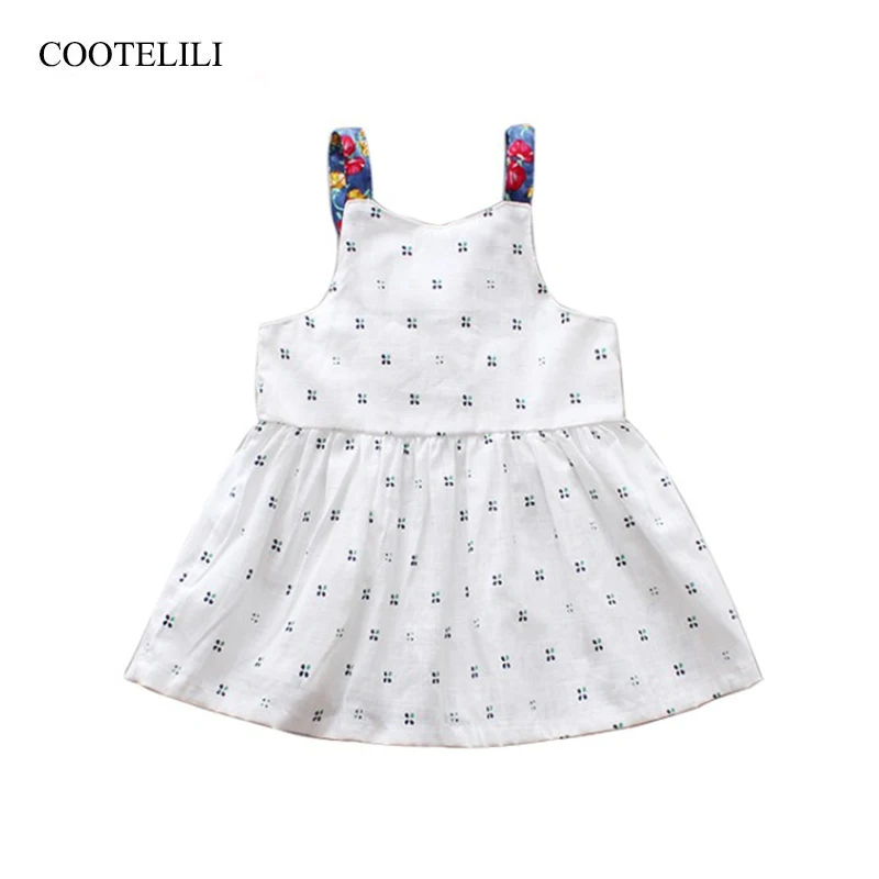 COOTELILI Cute Flower Vest Dresses Kids Girls Party Princess Daughter Dresses Baby Girls Dress Children Clothing 90-120cm  (5)