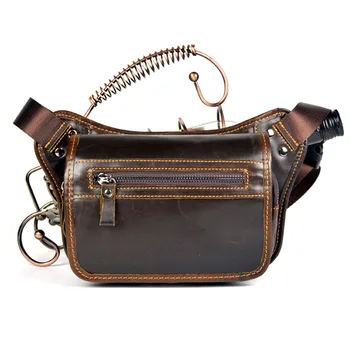 

MEIGARDASS Genuine Leather Waist Belt Bag Men Chest Crossbody bags for men Travel Fanny Pack Male Coin Purse Phone Pouch Bags