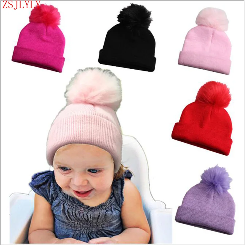 Buy ZSJLYLY Brands Baby Winter Hat Solid Knit Baby