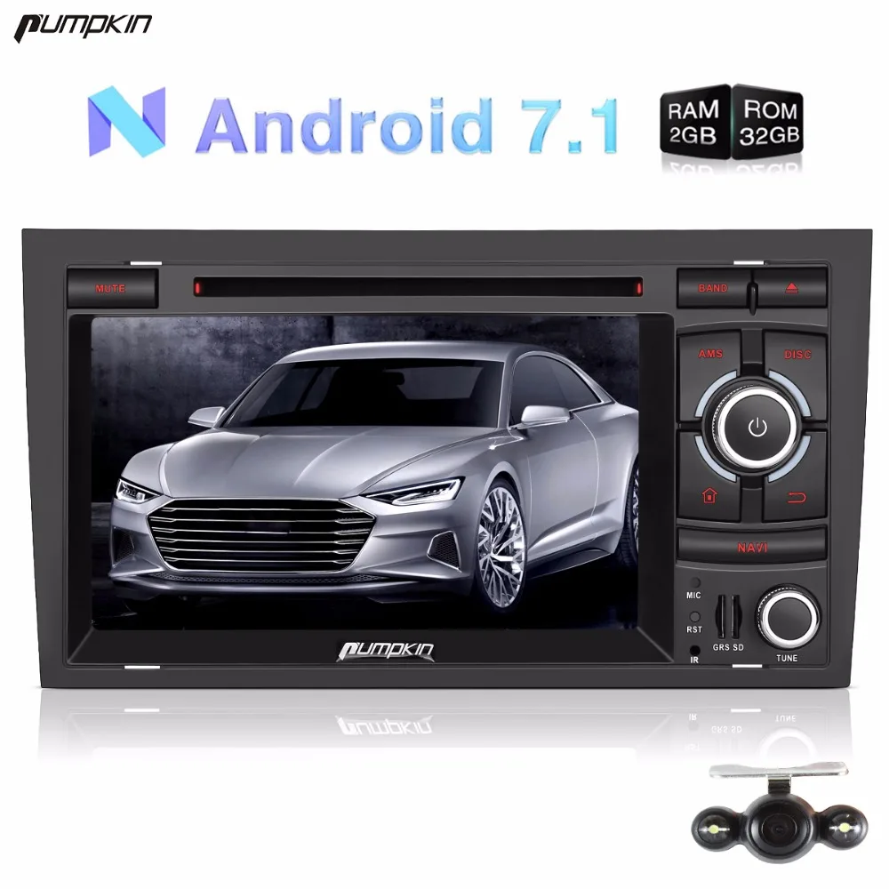 Perfect Pumpkin 2 Din 7" Android 7.1 Car Multimedia DVD Player GPS Navigation Quad core 2G RAM 32G ROM Car Stereo For Audi A4 2003-2008 0 Perfect Pumpkin 2 Din 7" Android 7.1 Car Multimedia DVD Player GPS Navigation Quad core 2G RAM 32G ROM Car Stereo For Audi A4 2003-2008 0