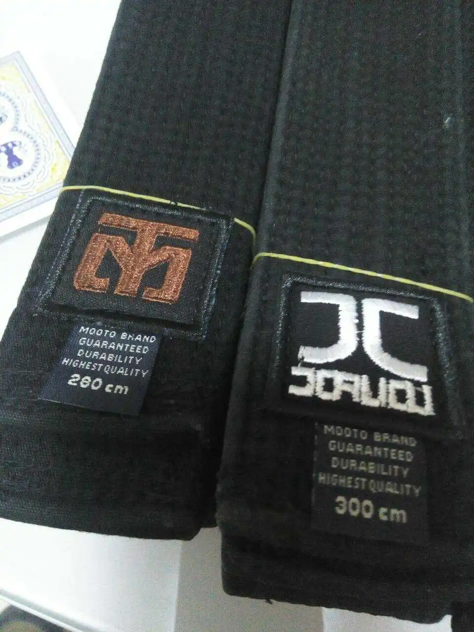 Черный пояс с вышивкой и надписью Taekwondo Jcalicu индивидуальный дизайн черный