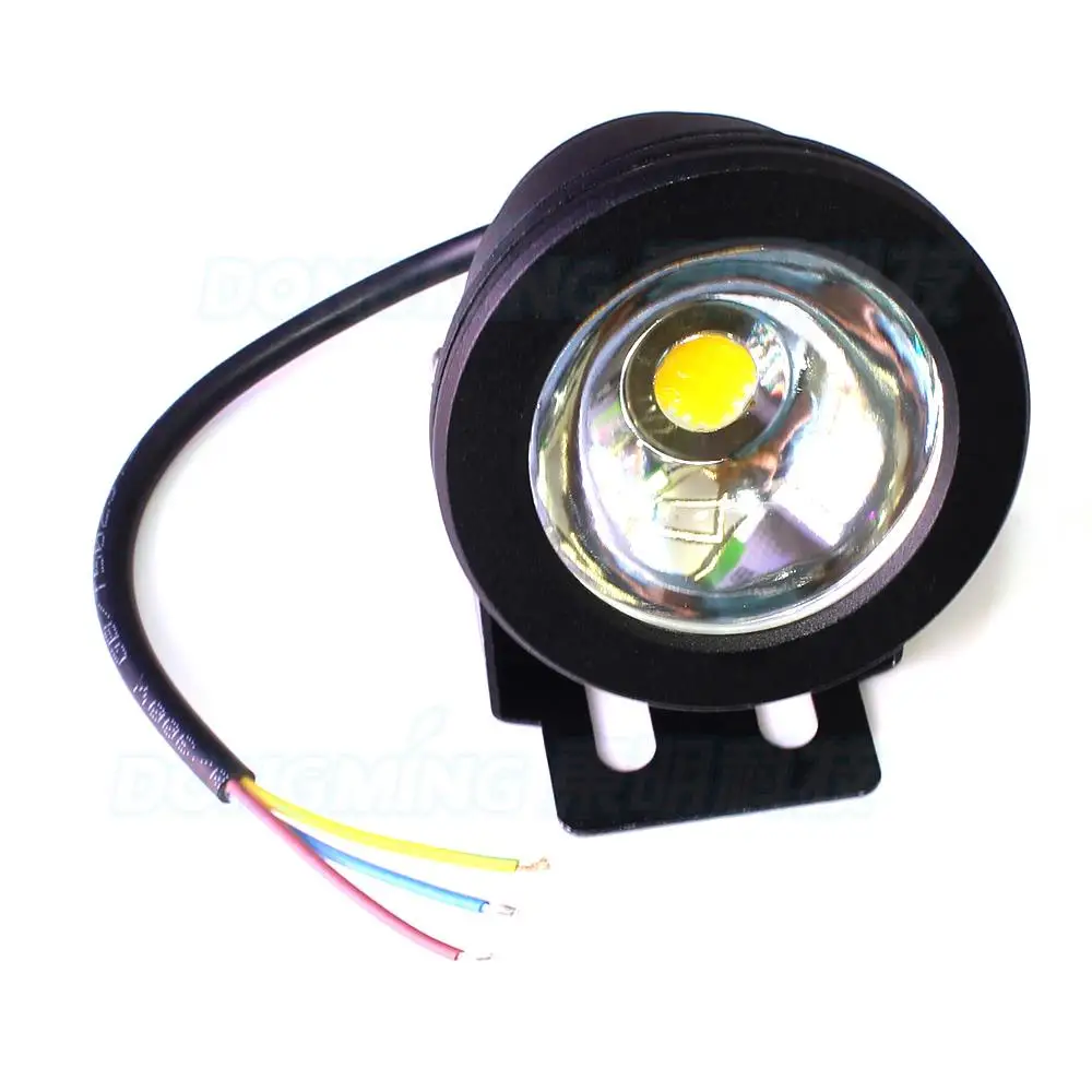 

waterproof IP68 flat Underwater pool light red/green/blue + 12V DC 10w Led drive adapter lawn garden swimming pool fountain lamp
