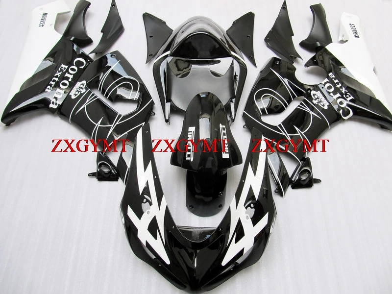 

Abs Fairing for Ninja ZX-6r 2005 - 2006 Fairings 636 ZX-6r 05 Black White Motorcycle Fairing Ninja ZX-6r 06