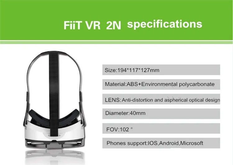FIIT VR 3D Virtual Reality Video Helmet Cardboard 2.0 VR Glasses Box for 4.0-6.5 inch Smartphone Lightweight Ergonomic Design (17)
