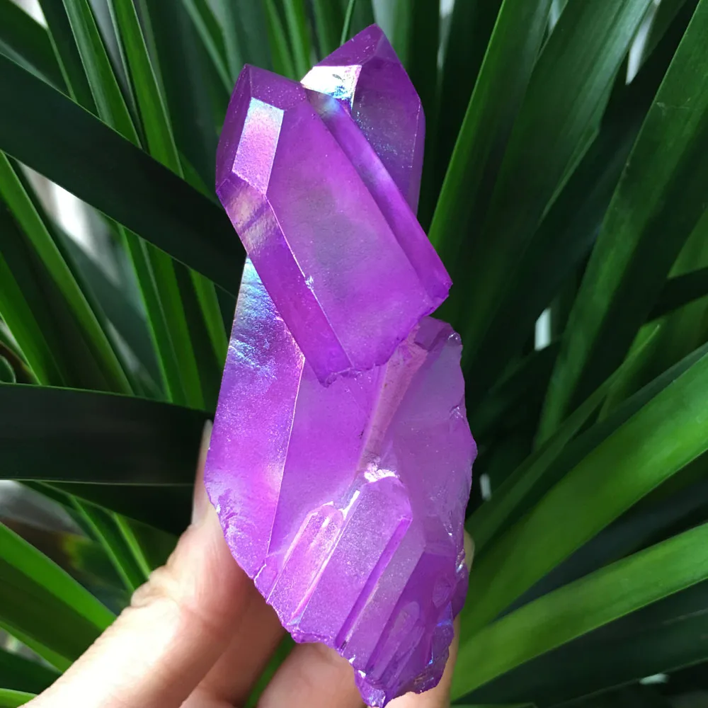 

182g Hot sale more colour Aura Quartz Crystal Titanium Bismuth Silicon Cluster Rainbow fengshui