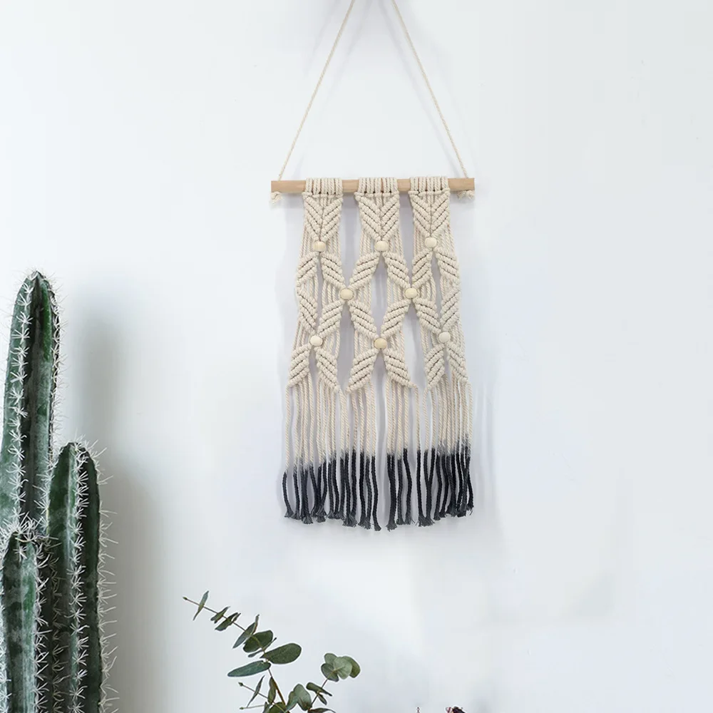 New Romantic KnittingTapestry богемный Макраме Тканые настенный ручной Tapisserir баннер домашнего Свадебные украшения GY43