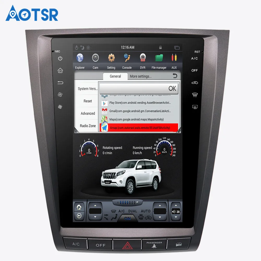 Flash Deal 12.1"Tesla IPS Screen Android 6.0 For lexus GS GS300 GS350 GS450 GS460 2004-2011 Radio GPS Map Navigation No DVD Player 3