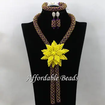 

Vintage Bridal Beads Jewelry Set Popular Costume Jewelry Necklace Sets Simple Design HEB053