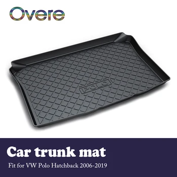 

Overe 1Set Car Cargo rear trunk mat For VW Polo Hatchback 2006 2007 2008 2009 2010 2011 2012 2013 2014 2015 2016 2017 2018 2019