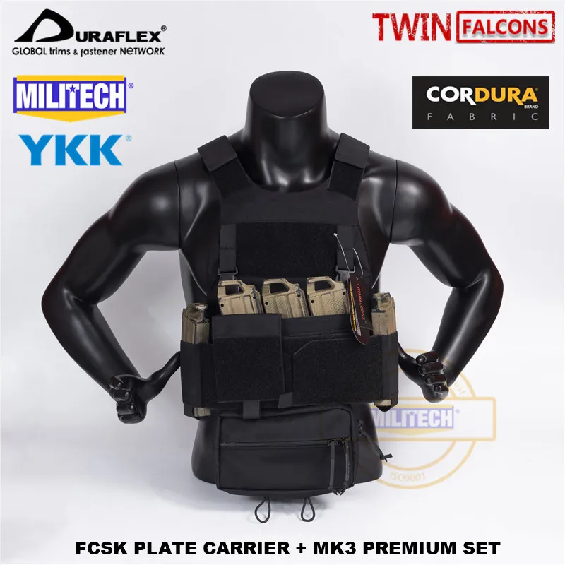 MILITECH TW FCSK BK CQC MOLLE MK3 нагрудная установка Премиум набор военный боевой штурмовой тактический жилет полицейский корпус Броня пластина Перевозчик