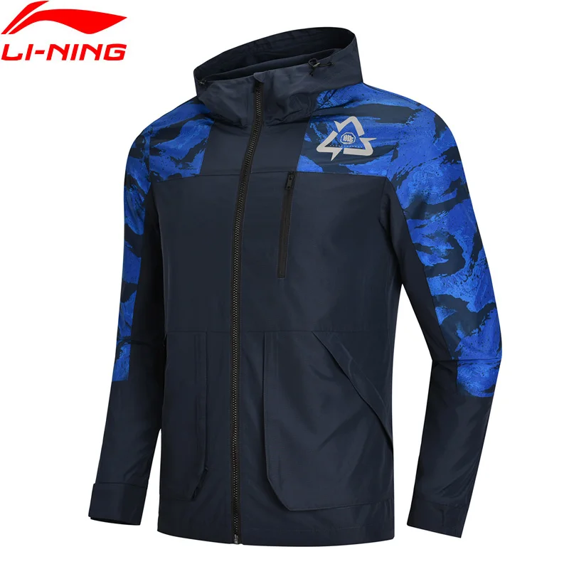 

Li-Ning Men Basketball Windbreaker AT PROOF WIND 100% Polyester Regular Fit LiNing Sports Dust Coat Trench AFDN357 CJAS18