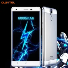 4 Г OUKITEL K6000 Pro 3 ГБ/32 ГБ 6000 мАч 5.5 дюймов Android 6.0 MTK6753 Octa Ядро 1.3 ГГЦ Oukitel K6000 2 ГБ/16 ГБ Android 5.1 MTK6735P