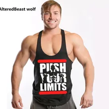 Для мужчин Бодибилдинг топы хлопок тренажерные залы майка Марка Для мужчин майка жилет Повседневное Singlets Для мужчин; рубашка без рукавов топы Стрингер