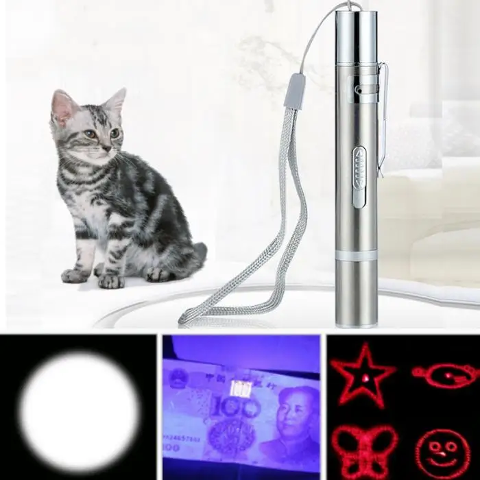 Экономичная Интерактивная указка игрушки Pet Cat Command Light тренировочные инструменты с УФ-подсветкой usb зарядка ds99