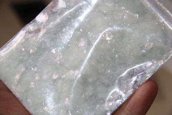 

Holo White flake solvent resistant glitter for Gel nail polish making G390