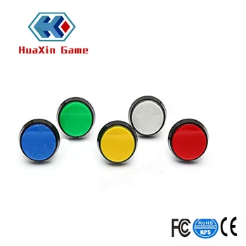

Six Pcs Of 60mm Flat Hypotenuse Lighted Button Illuminated Round Push Button With Microswitch For Arcade Game Machine