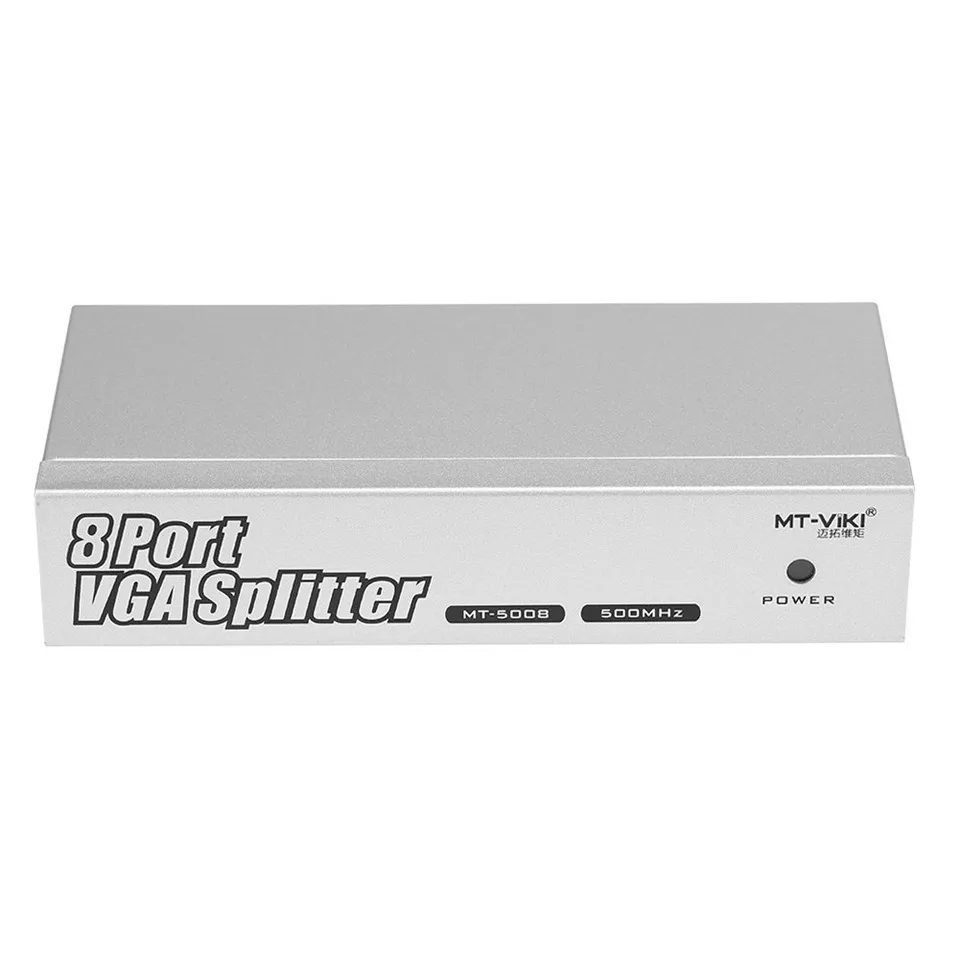 MT-VIKI Maituo 500 мГц VGA Video Splitter дистрибьютор Дубликатор 1 в 8 для Большой широкоформатный ЖК-дисплей Монитор Проектор mt-5008