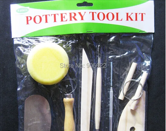 

Free shipping Pottery tool kits with 8 different tool per set , 1set /lot .Art tools ,crafting accessories