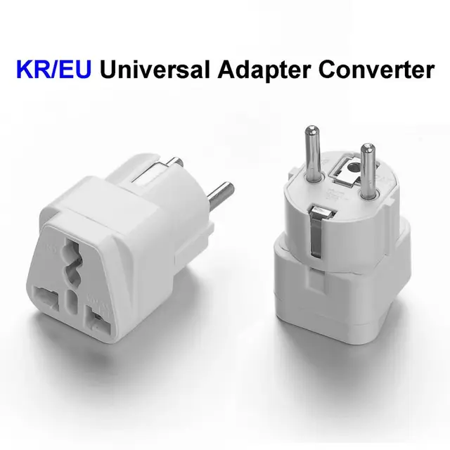 200pcs High Quality Universal EU South Korea Plug Adapter Converter US