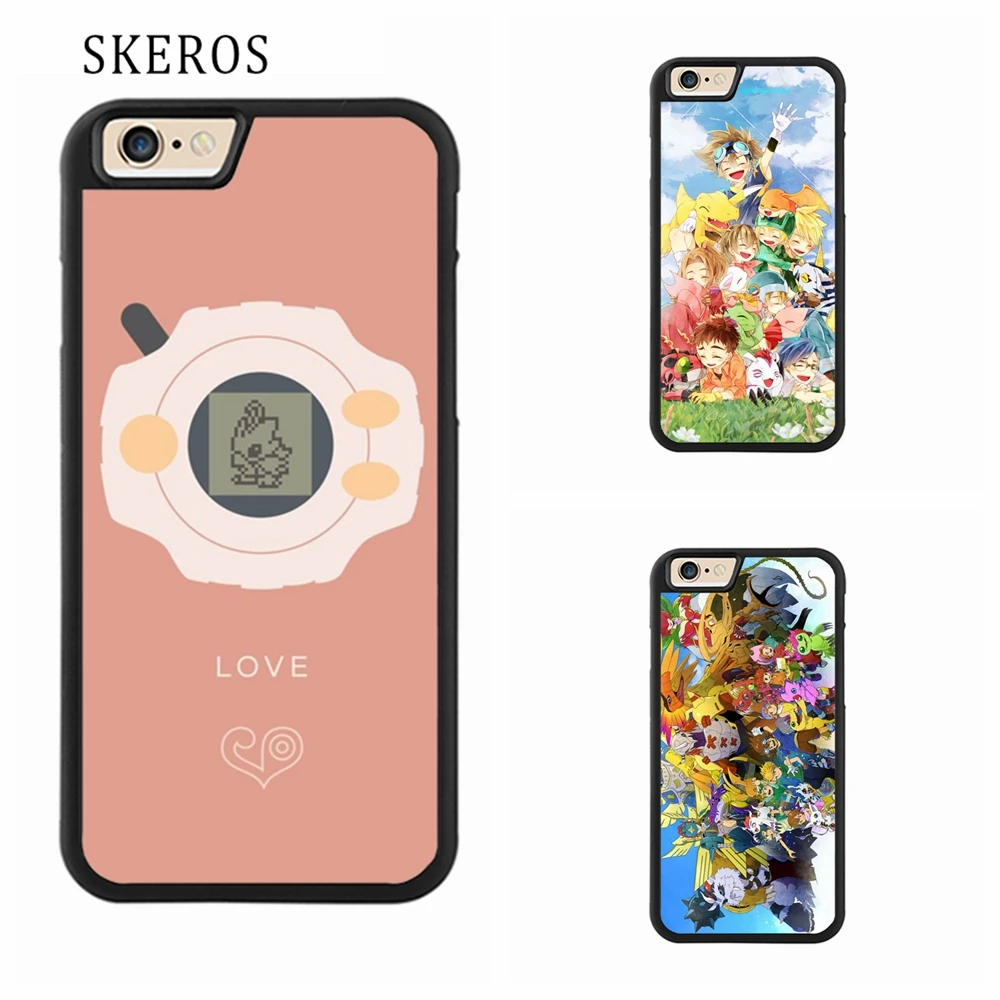 SKEROS digimon 5 phone case for iphone X 4 4s 5s 6 6s 7 8 plus #A294 |