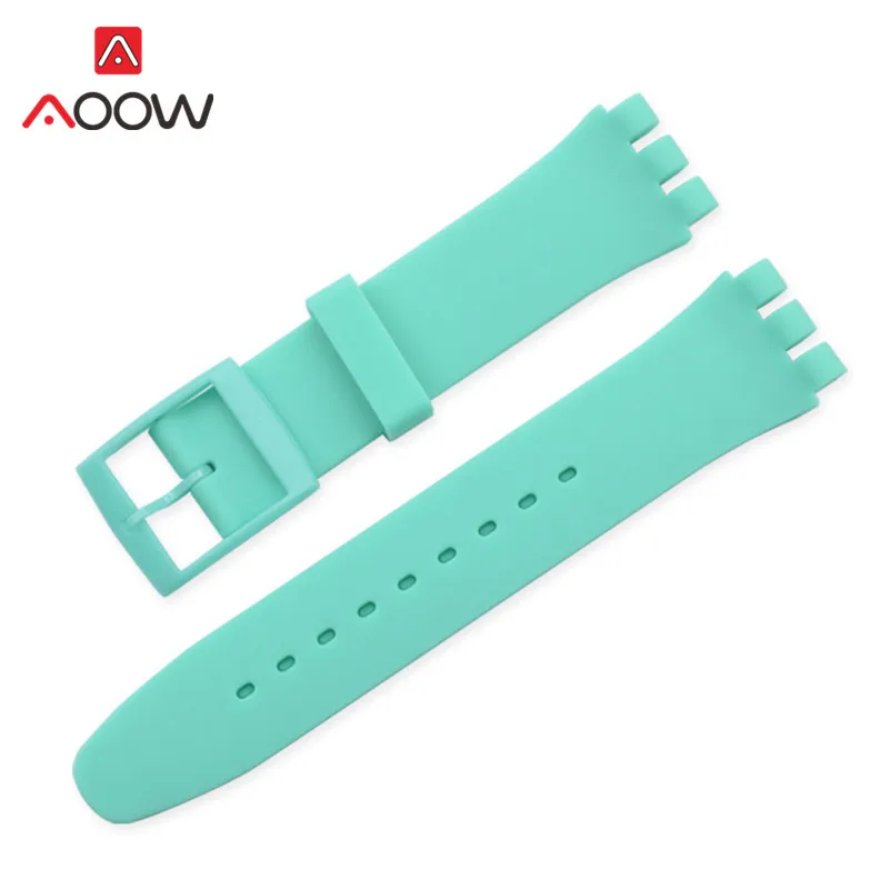 Vibrant Silicone Watchband - Colorful Rubber Bracelet Strap in Pink and Black