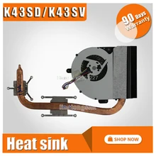 Процессор радиатор кулера вентилятора для ASUS A43 K43 X43 K43SD X43S K43S A43S K43SV A84S k43sj k43sm Материнская плата ноутбука теплоотвод