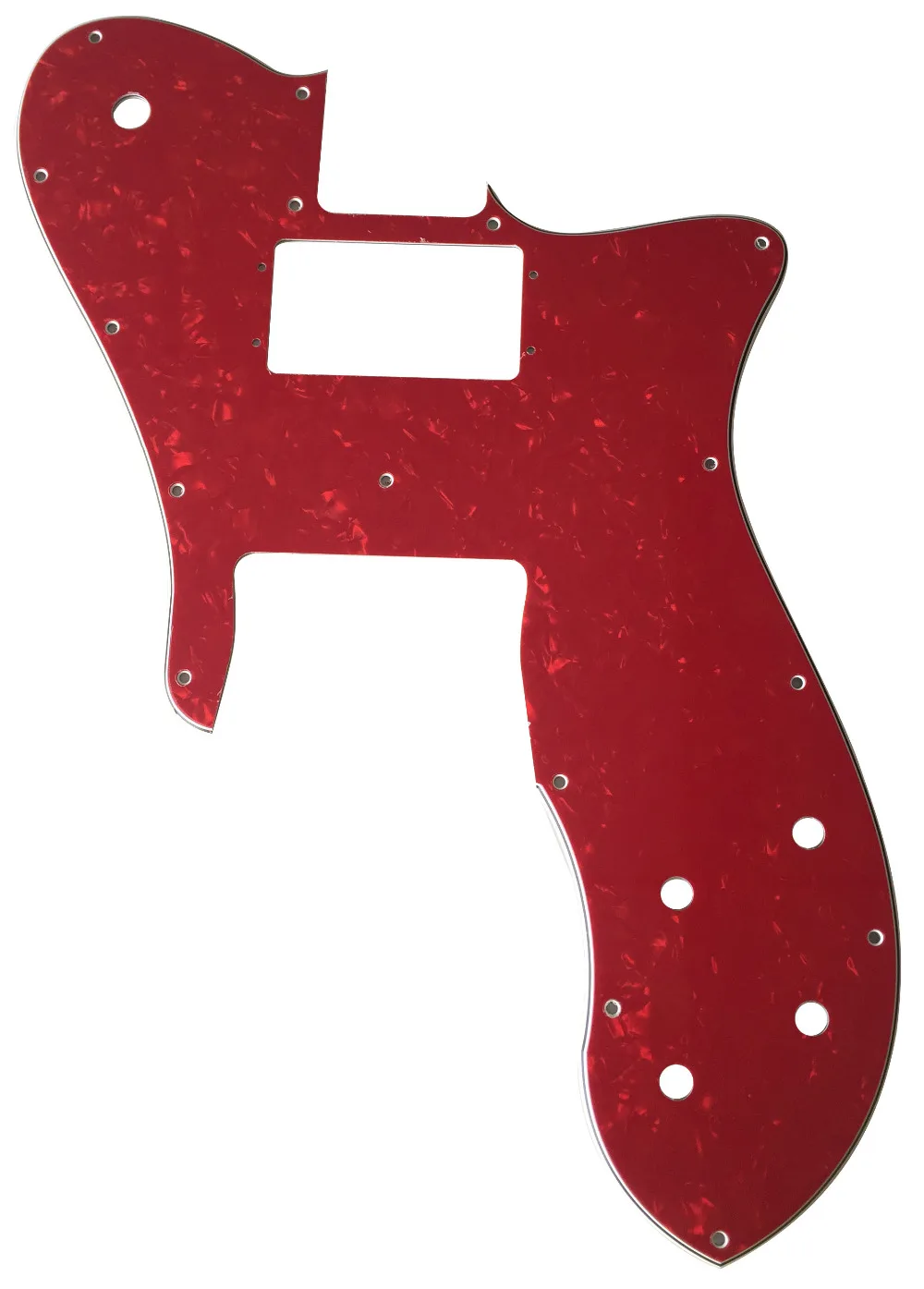 

Pleroo Custom Guitar pickgaurd - For '72 Custom RI Tele Guitar Pickguard Scratch Plate , 4 Ply Red Pearl