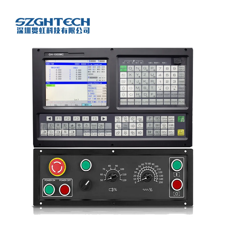 Wysokiej jakości GH-1000MC 3 osi frezowanie cnc kontroler z ATC + PLC, zawierać B PANEL + MPG + kabel Wysokiej jakości GH-1000MC 3 osi frezowanie cnc kontroler z ATC + PLC, zawierać B PANEL + MPG + kabel