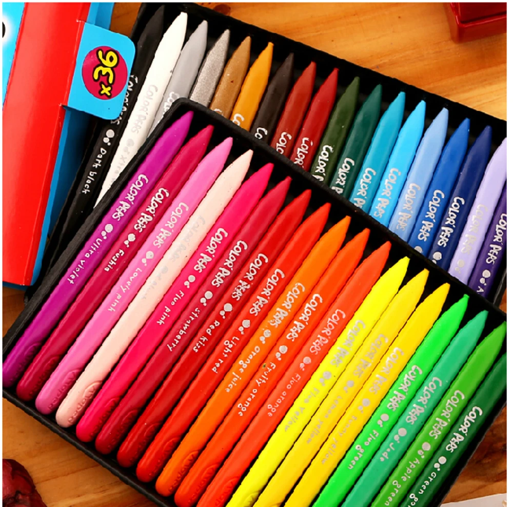 

Maped color'pens Plastic Crayons 12 /18/24/36 Set Color Pens Plastic Pens colour pencil kid Gift hot WJ-B G88