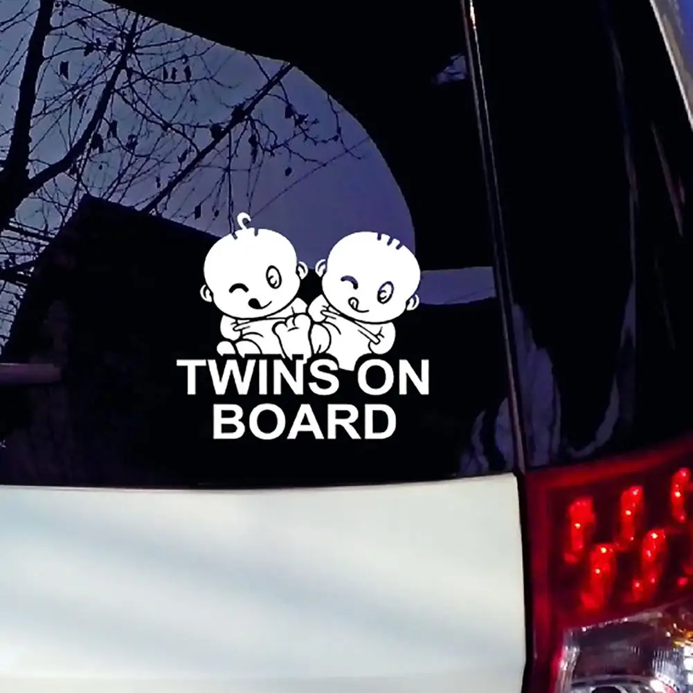 

Twins on Board Waterproof Car Styling Decal Sticker Vehicle Windows Decoration