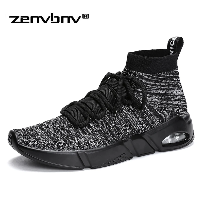 

New Brand Trend Socks Sneakers For Men Black White Breathable Mesh Outdoor Walking Men Casual Shoes Zapatos Mujer Deportivos