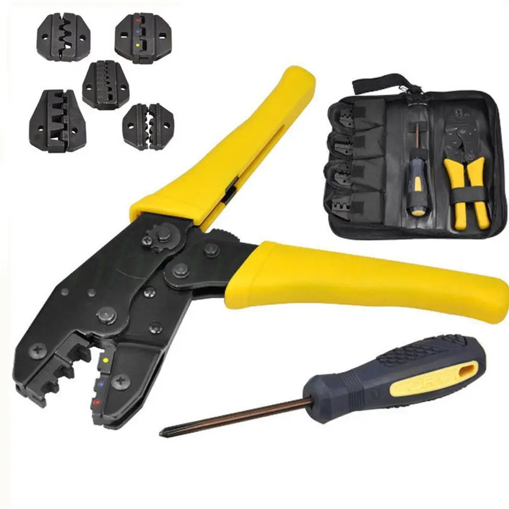 Multitool Ratchet Crimper Plier Set Wire Crimping Tool Kit Screwdriver Wire Crimper Hand Tool Set