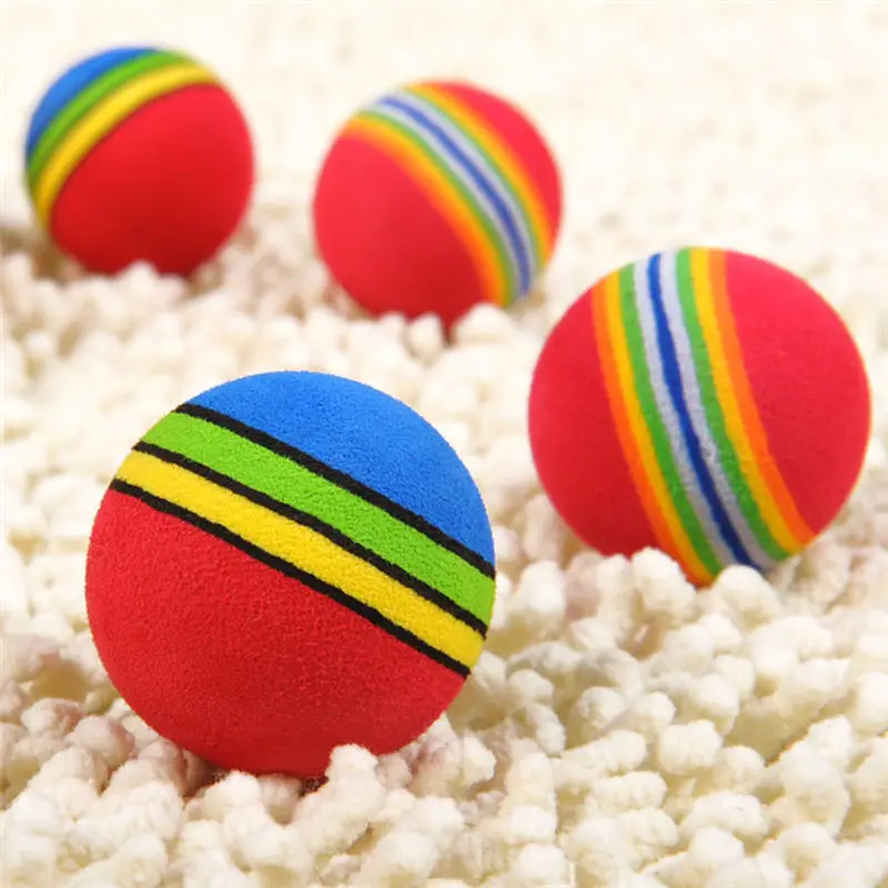 Мячи для гольфа Eva Cat, милые радужные мячи, 10 шт., маленькие игрушки, собачий мяч для игрушек