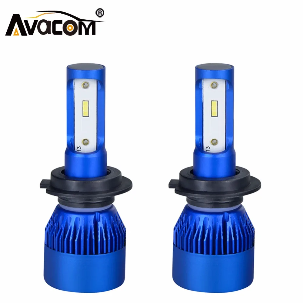 Автомобильные мини-фары Avacom светодиодный H7 H4 H1 12 В CSP чип 9005/HB3 9006/HB4 10000Lm 72 Вт 6500K